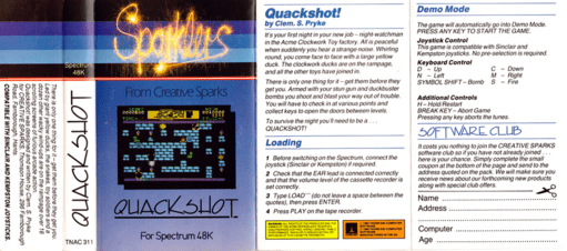 Quackshot box art for ZX Spectrum
